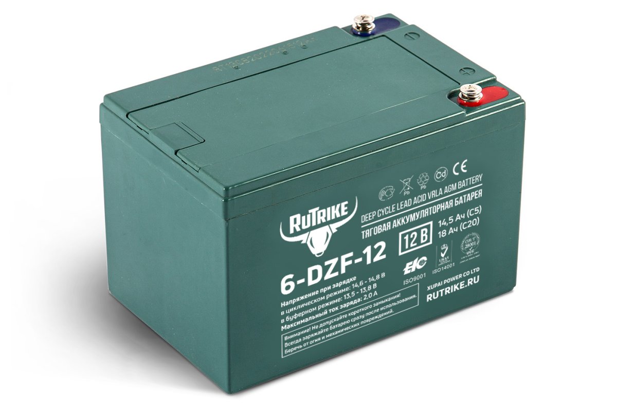 Тяговый аккумулятор RuTrike 6-DZF-12